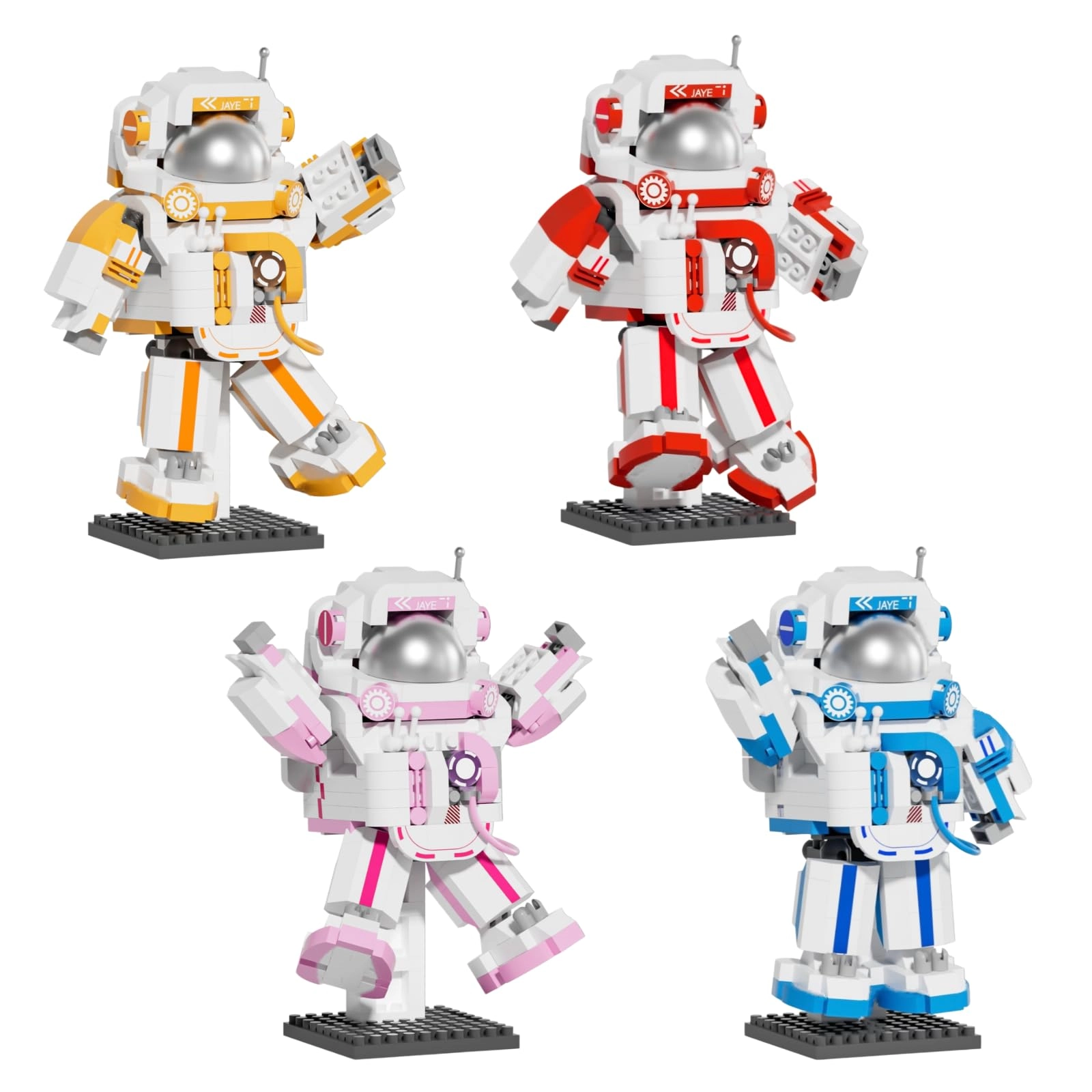 WULOBOOI Astronaut Building Set - 4 astronauts 2280 pcs