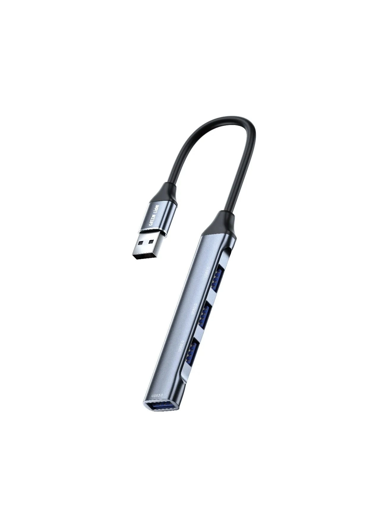 GREEN LION 4-in-1 USB-A Hub - 100W PD Plug & Play