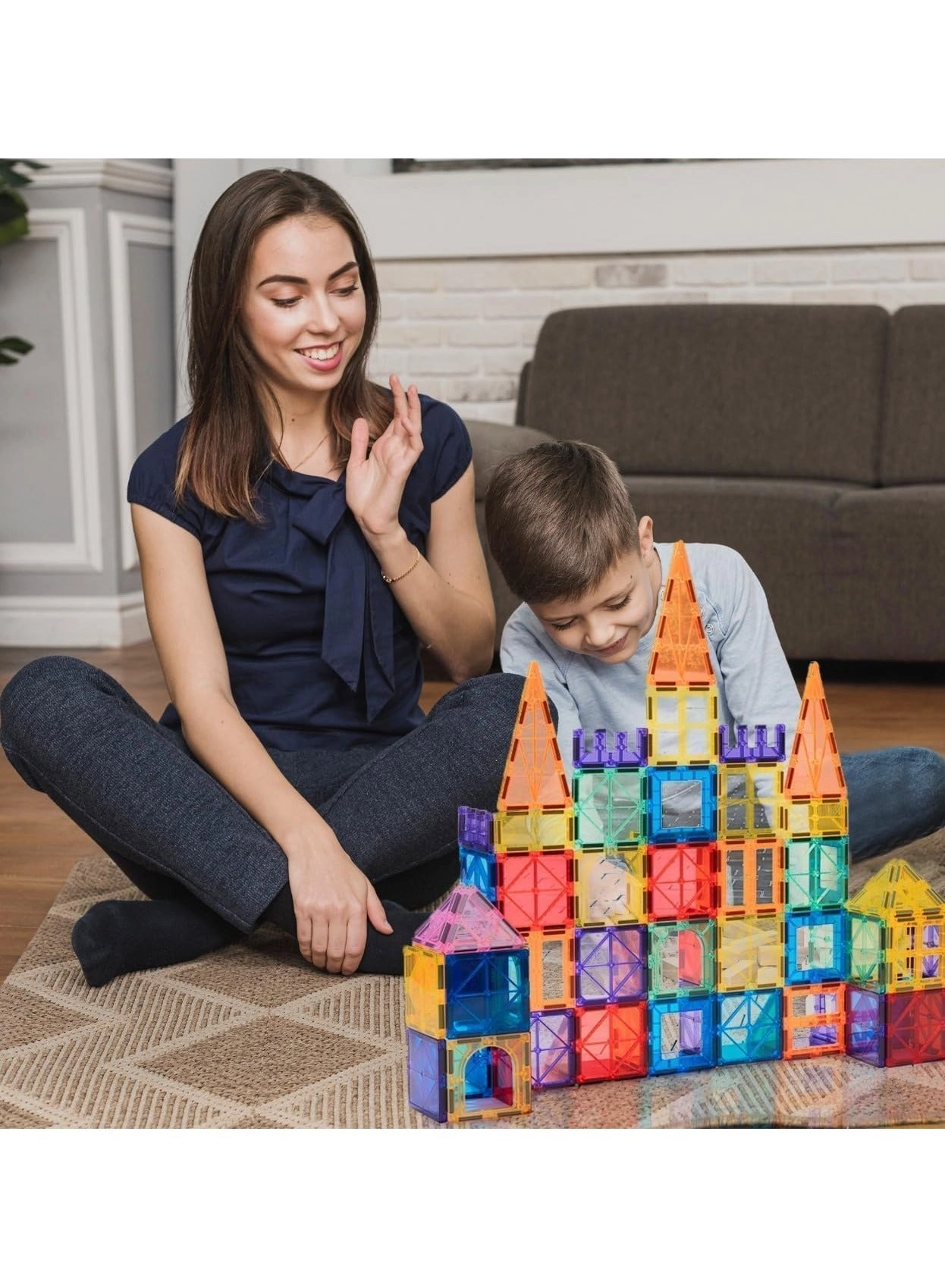 Magnetic tiles - 100 pcs