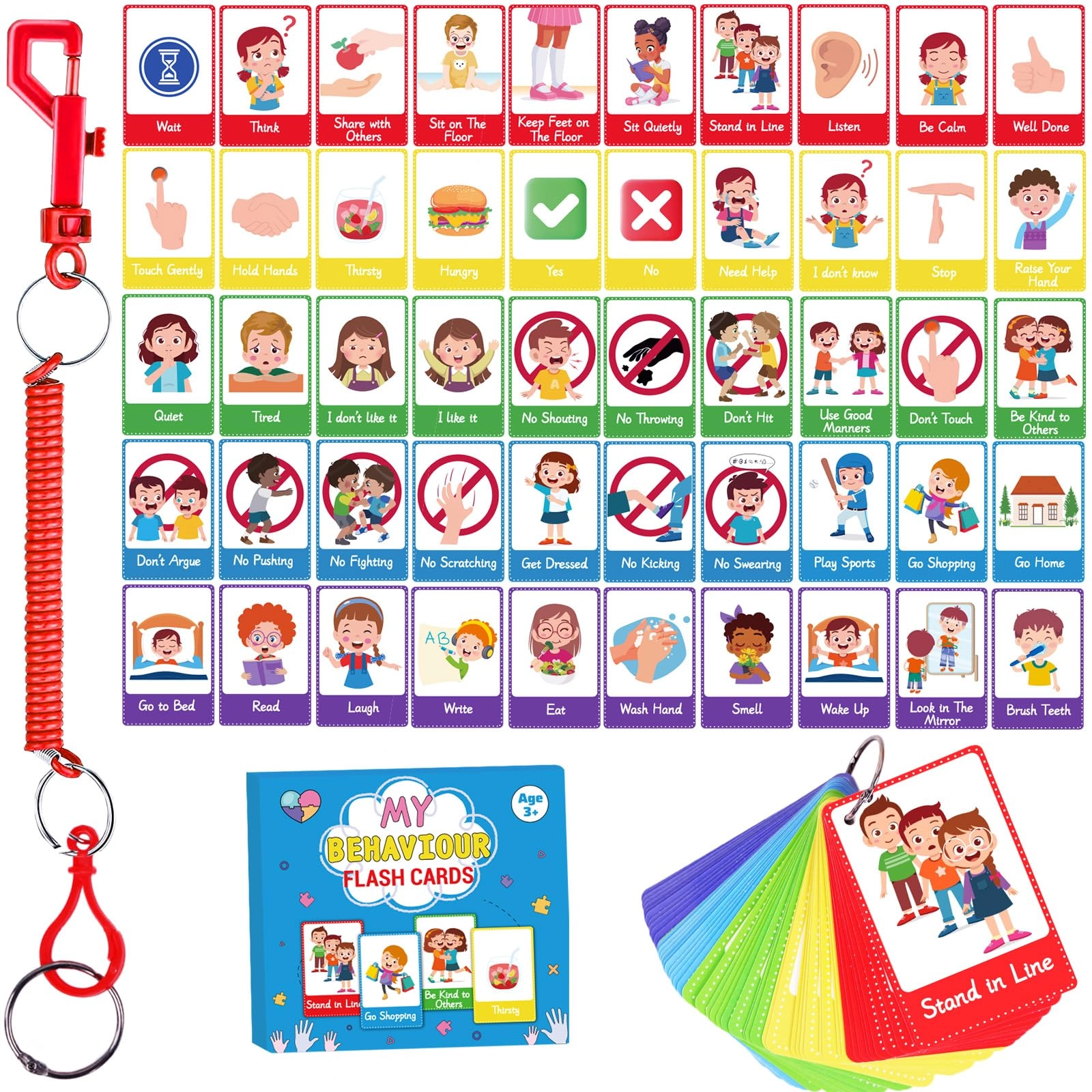 ZOIIWA Autism Behaviour Communication Cards - 12 - 12 months 50 pieces