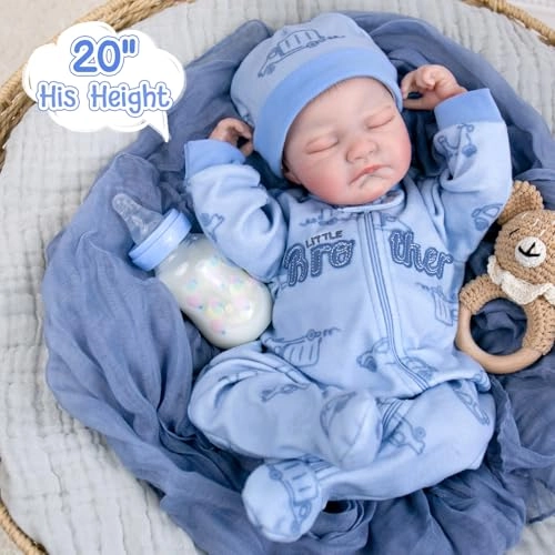 Reborn Baby Doll - 20-Inch Baby Girl Poseable Limbs Kit Ages 3+