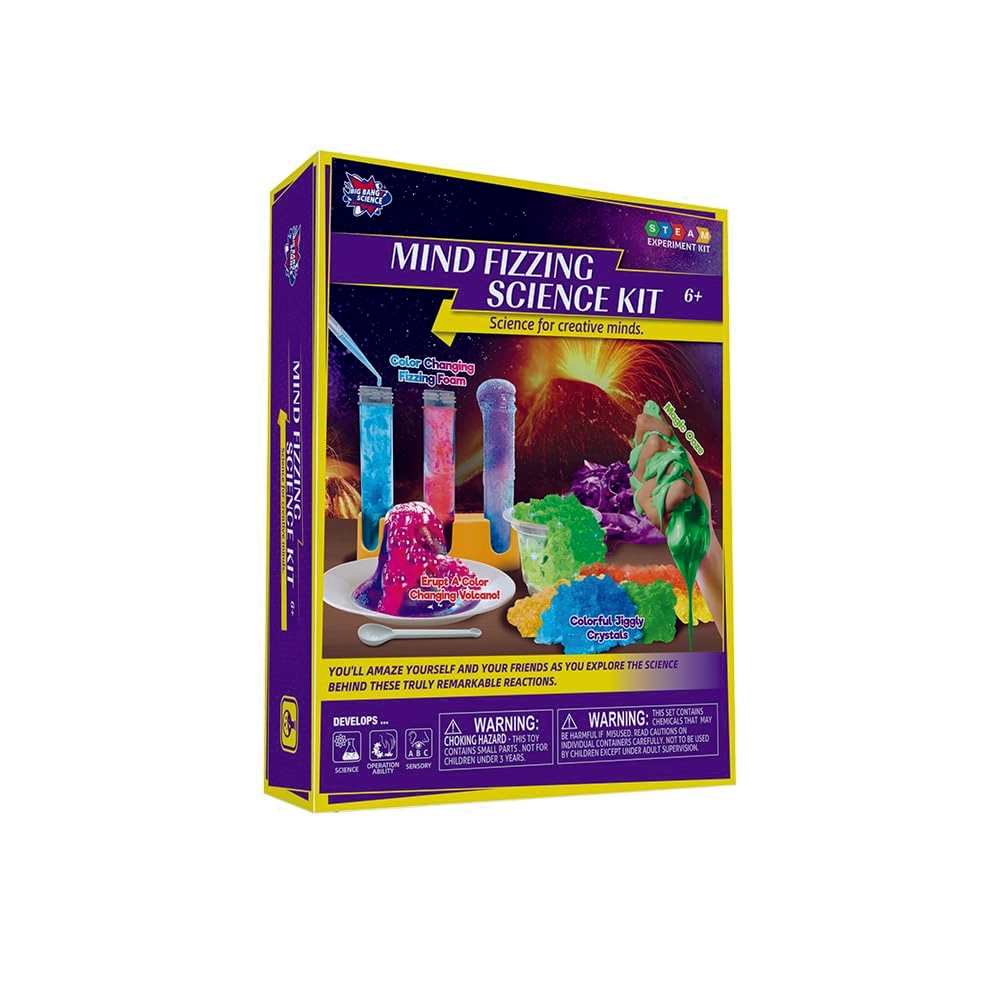 BrainGiggles Mind Fizzing Science Experiment Kit - 6 years+ 19 pieces