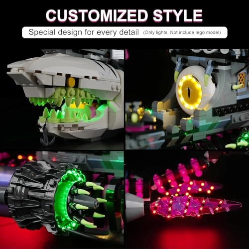 LED Lighting Kit for Lego DREAMZzz Nightmare Shark Ship 71469 - Compatible with Lego 71469 Classic Version