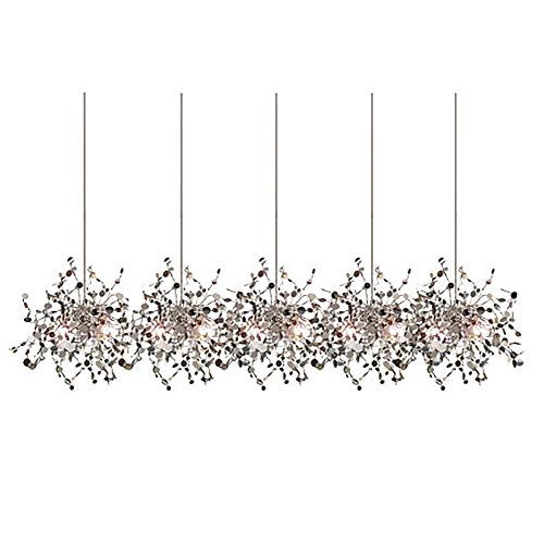 G9 Creative Modern Chandelier - Stainless Steel Silver