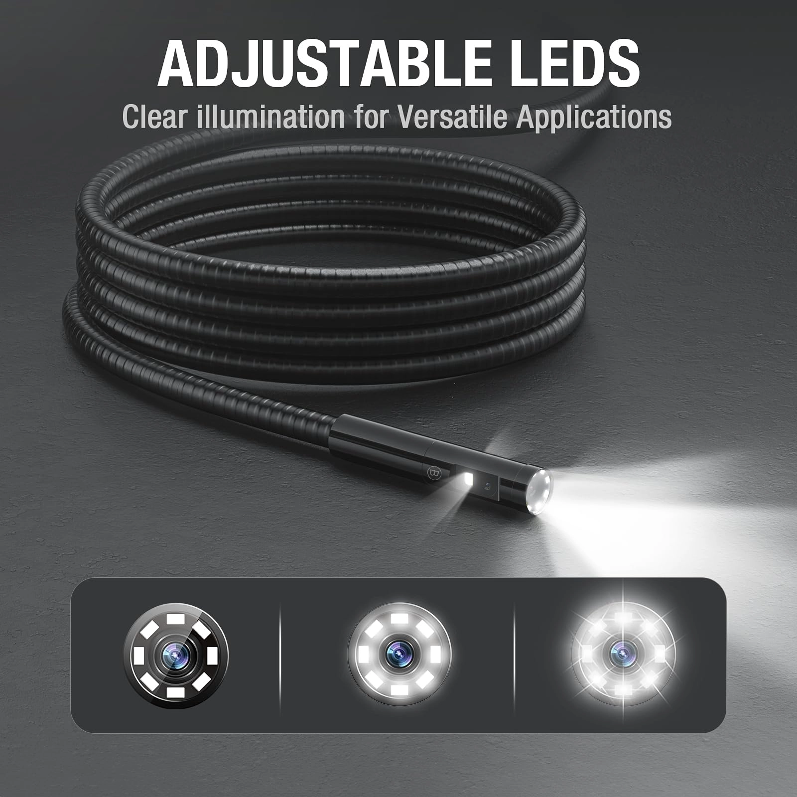 Triple Lens Borescope Inspection Camera