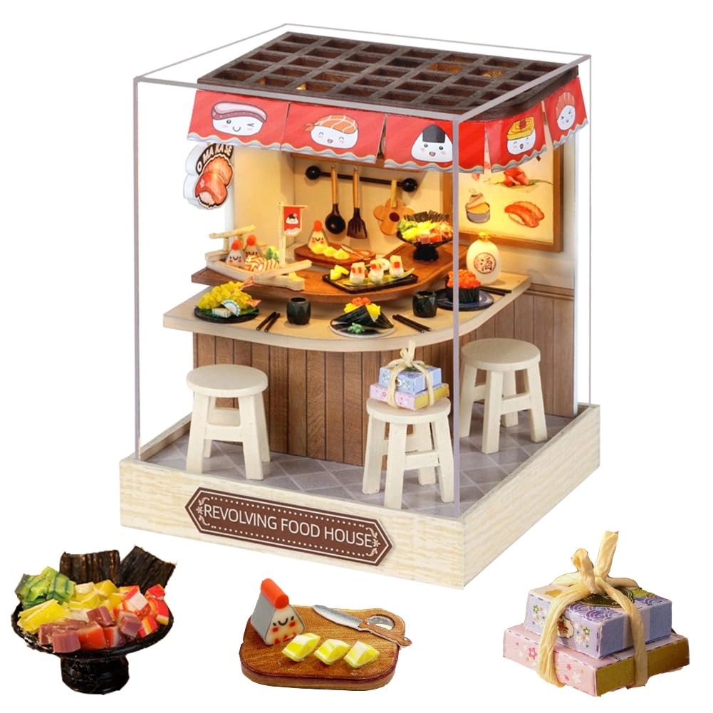 Miniature Wooden Dollhouse Furniture Kit - Creative Room 1:24