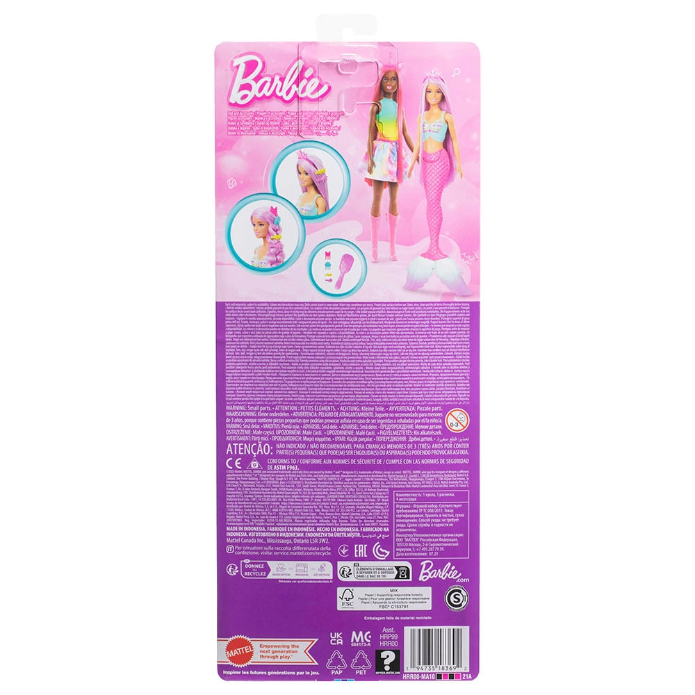 Mermaid Doll - 7-Inch-Long Fantasy Hair Accessories Ages 3+