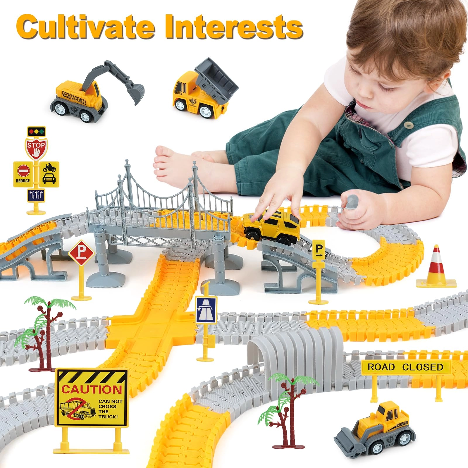 Construction Race Track - dinosaur