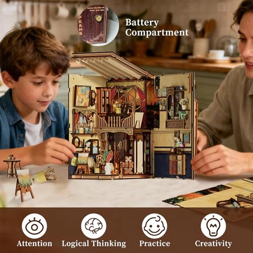 Book Nook Kit - Insertable Dust Protection Plate Miniature Dollhouses