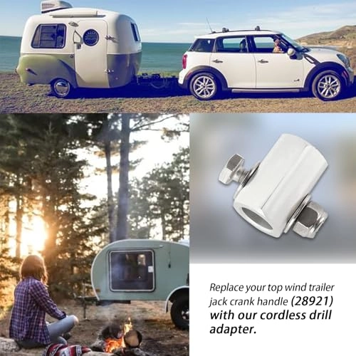 Cordless Drill Adapter - Top Wind Trailer Jack Aluminum