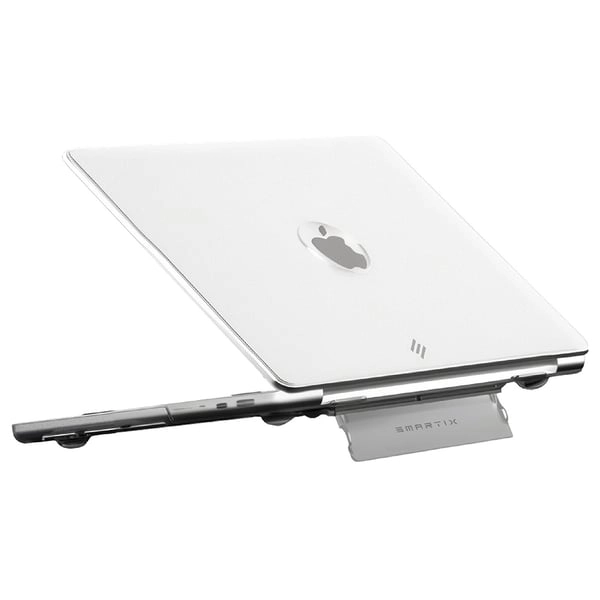 Smartix Matte Transparent Shell with Stand for Macbook Air 15-inch