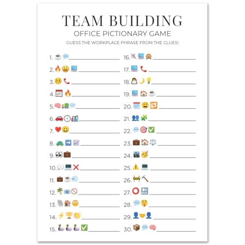 Team Building Office Pictionary Game - English 0 months and up 30 piece(s)