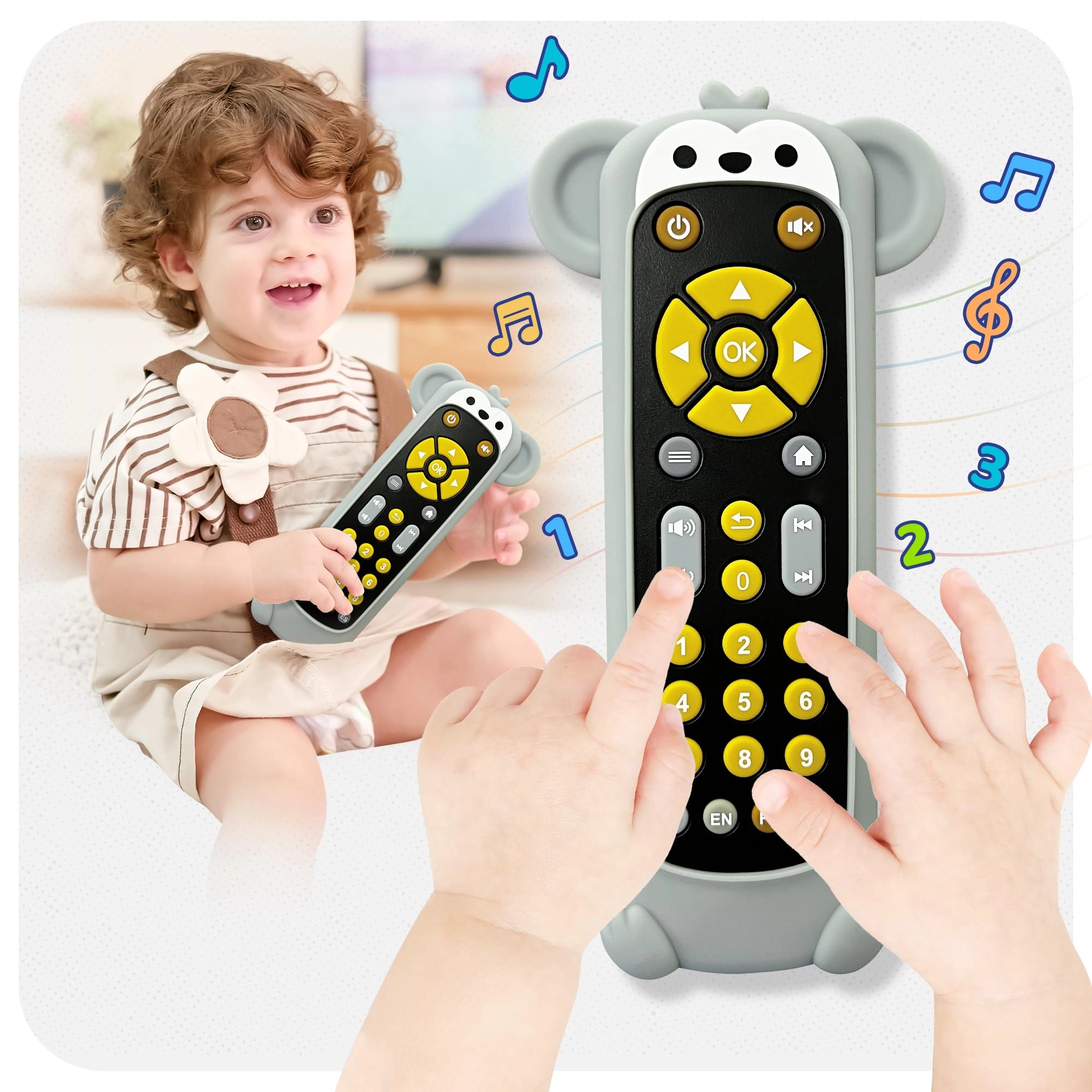 Chang Ying Technology Co. kiralumi Baby Remote Control Toy Monkeys - 6 months+