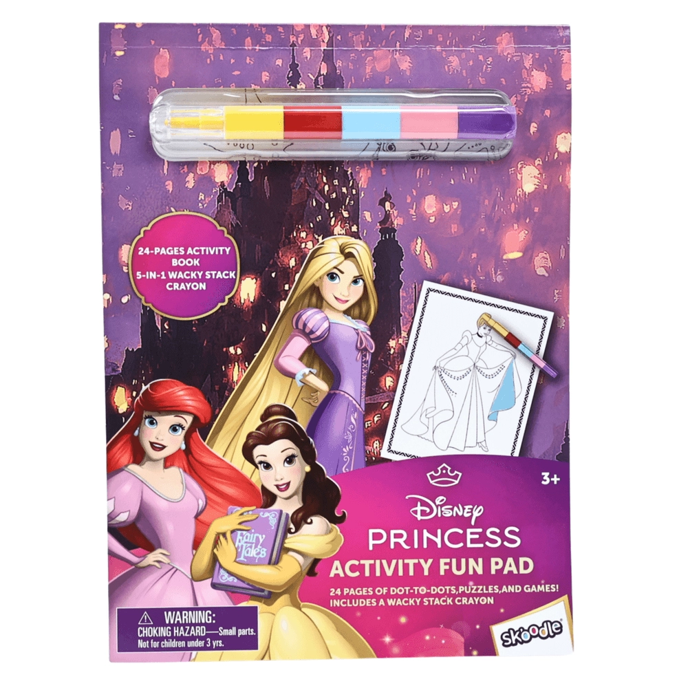 Princess Activity Fun Pad - 5-in-1 Stackable Crayon