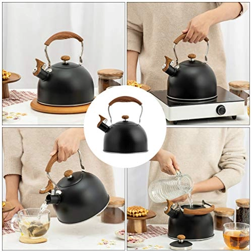 Whistling Tea Kettle - Wooden stainless steel 2.5L
