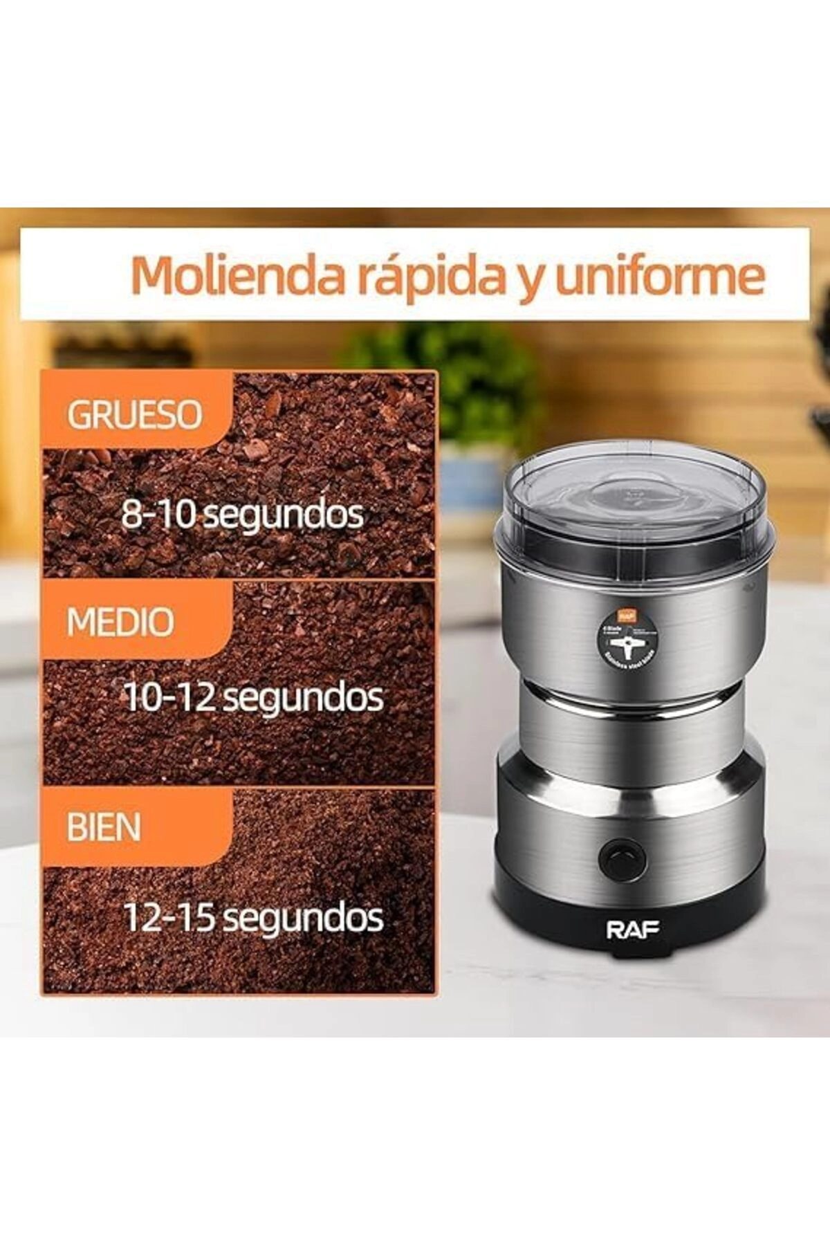 Electric Coffee & Grain Grinder - Portable 304 Stainless Steel