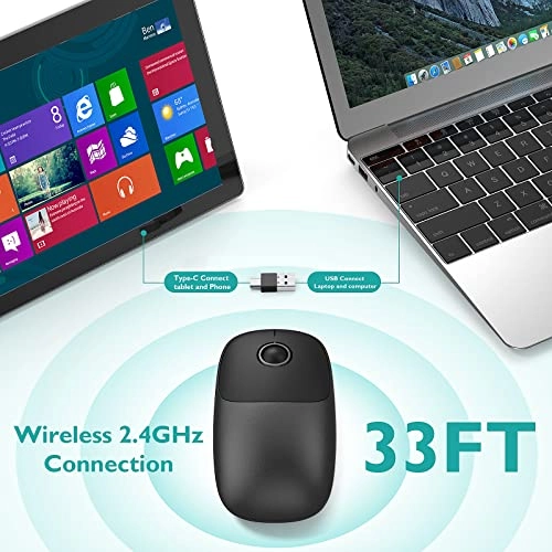 Slim Silent Optical Mouse - Wireless