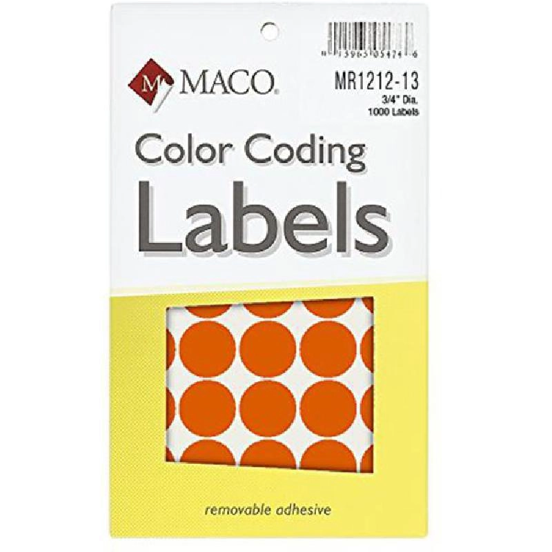Color Coding Labels - 768 Labels .25 in ( 6.35 mm )