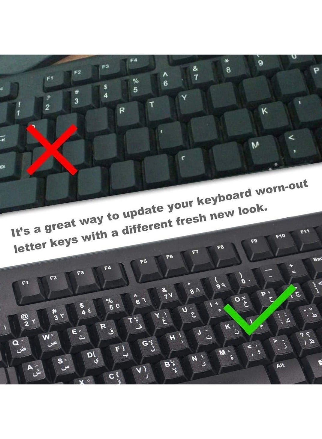 Arabic Keyboard Stickers - 180mm x 65mm 2pcs