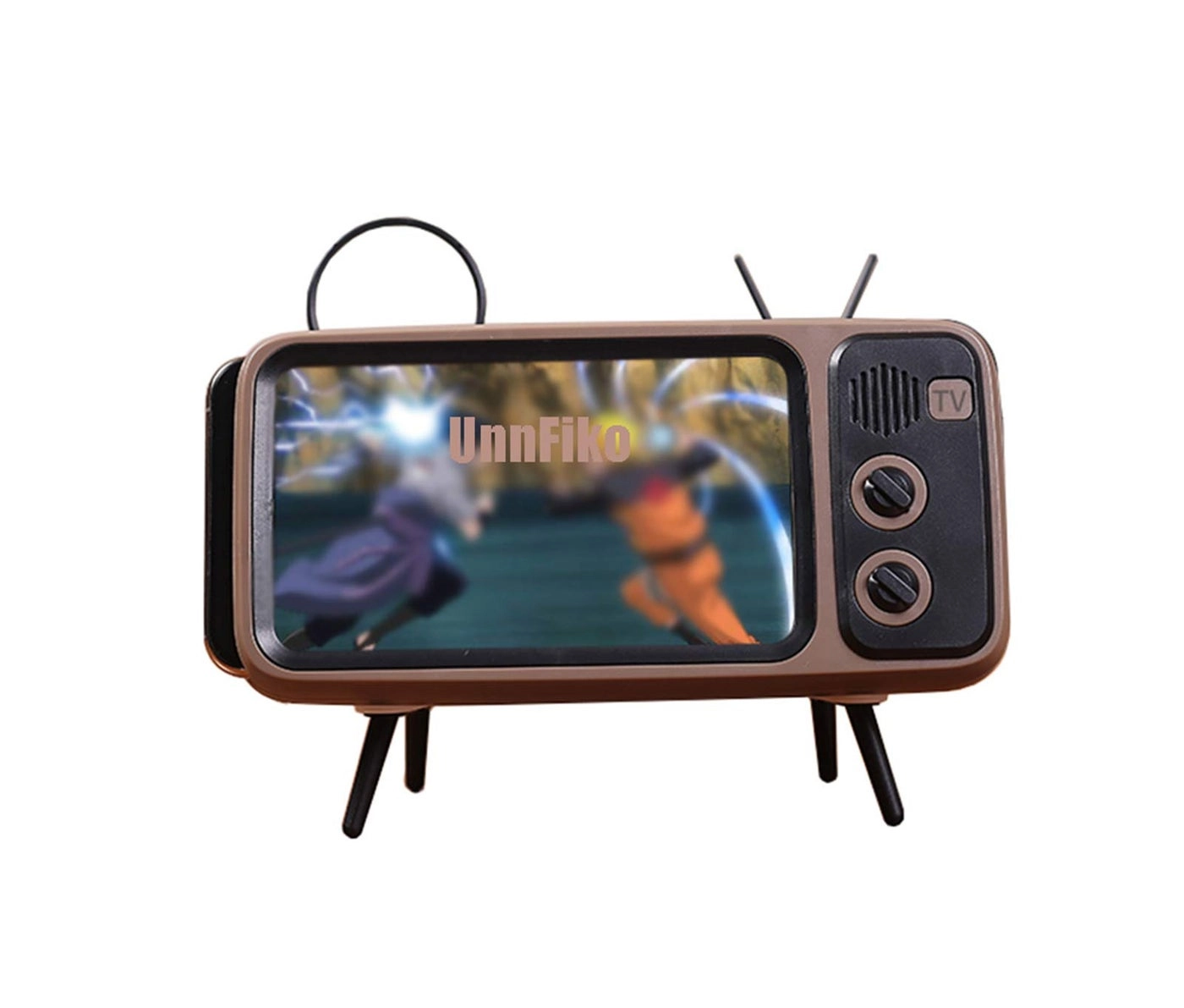 UnnFiko Retro TV Style Stand Holder - Cartoon Desktop Universal for iPhone X 6 7 8 Plus Xs 14 13 11 Pro Max