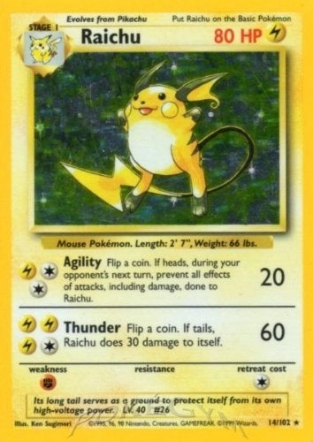 Raichu 14/102 - Base Set