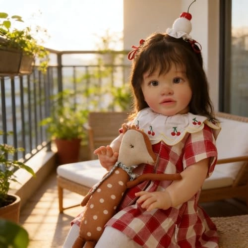 Pippa Reborn Baby Doll - 26 inch Cotton Vinyl Hand-rooted Curly Hair Ages 3+