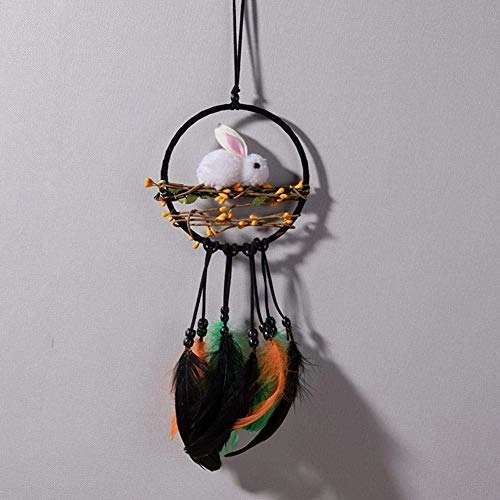 Dreamcatcher - Siderosphere, feathers, lines, wood beads.