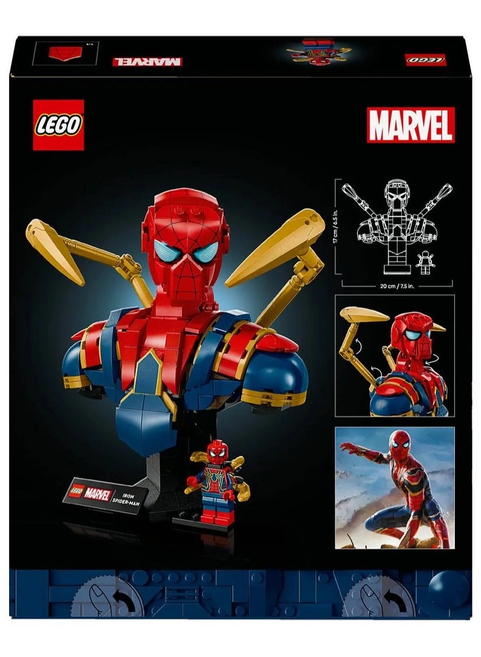 Marvel Iron Spider-Man Bust (76326) - Display Model includes Minifigure