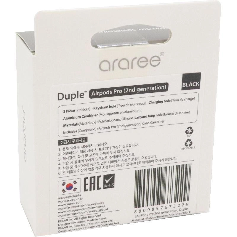 Duple Earbuds Case - for Apple AirPods Pro 2nd Gen Wireless Charging Compatible Carabiner