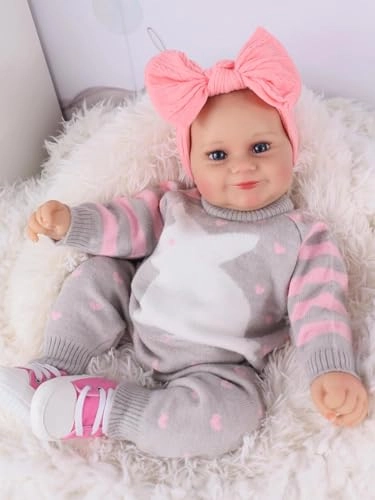 Reborn Baby Doll - 20Inch Full Body Silicone Vinyl Eyes Open Ages 3+