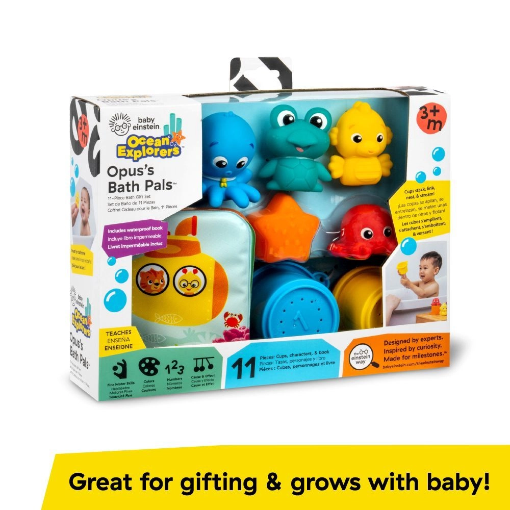 Opus Bath Pals - 11-Piece Bath Gift Set with Book & Toys
