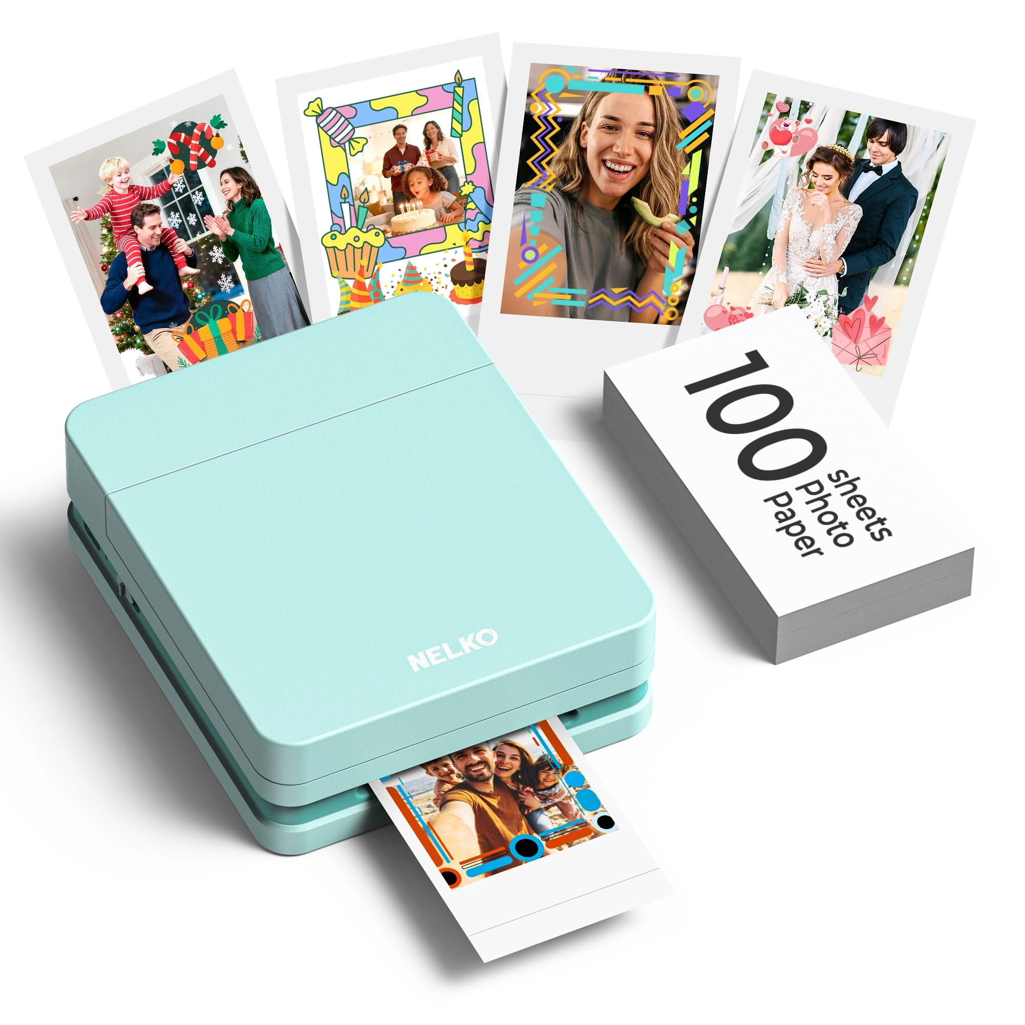 Nelko Photo Printer PP01 - Portable Green