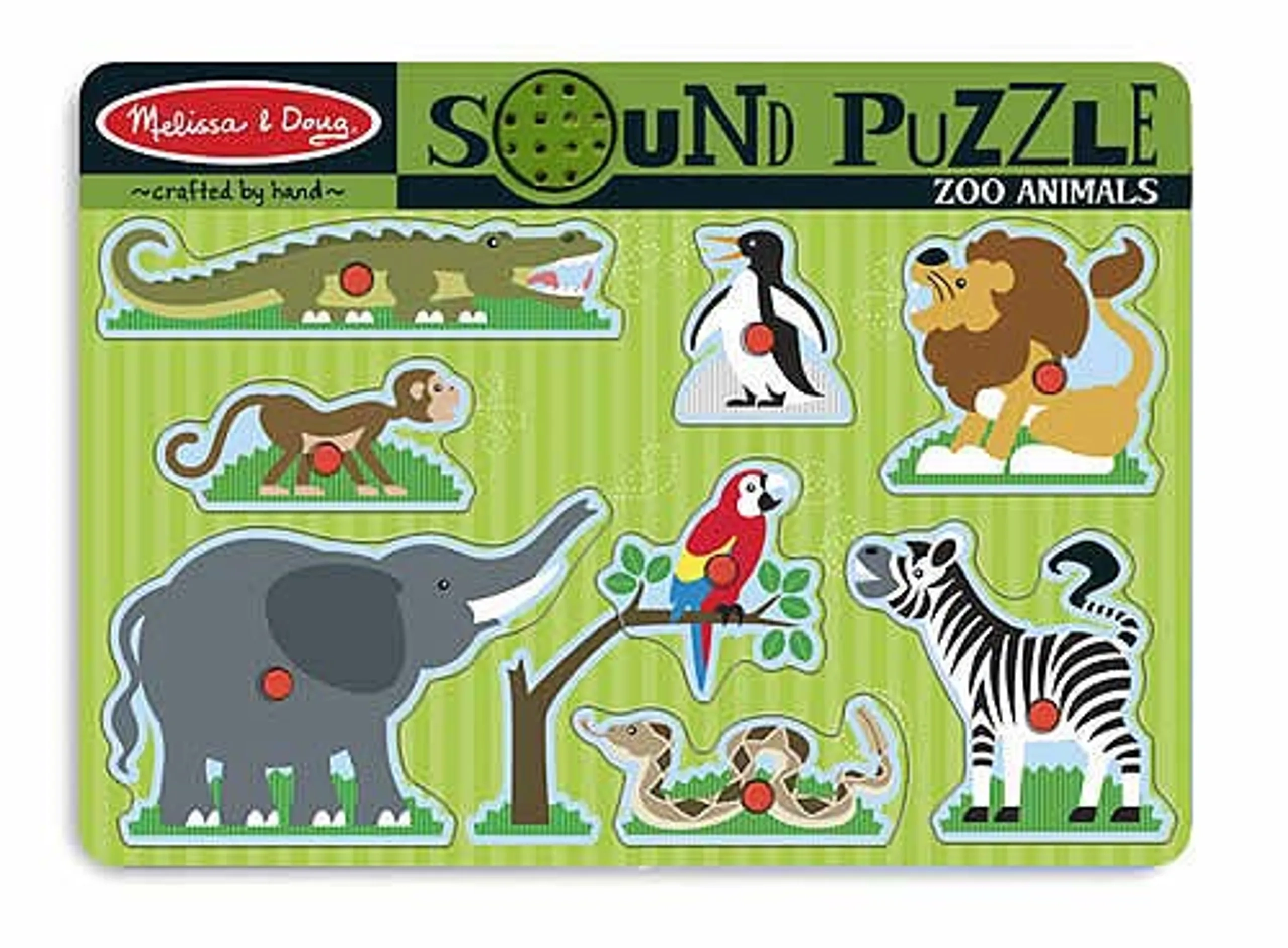 Melissa & Doug Zoo Animals Sound Puzzle - Suitable for 2-5 years