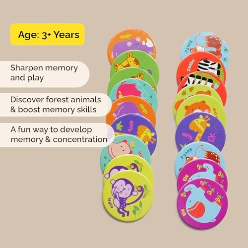 Forest Animal Memory Cards - 3 years 18 pieces