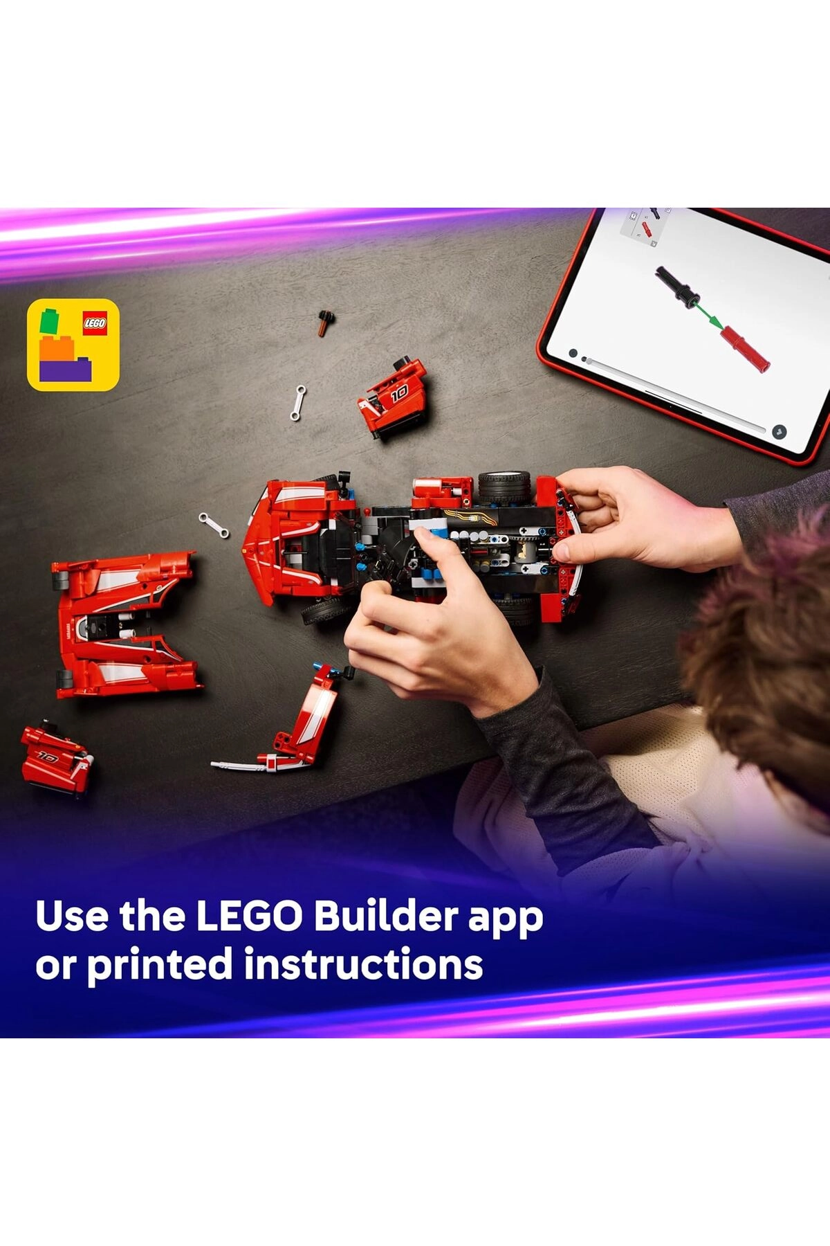 Technic Ferrari FXX K (42212) - V12 engine moving pistons