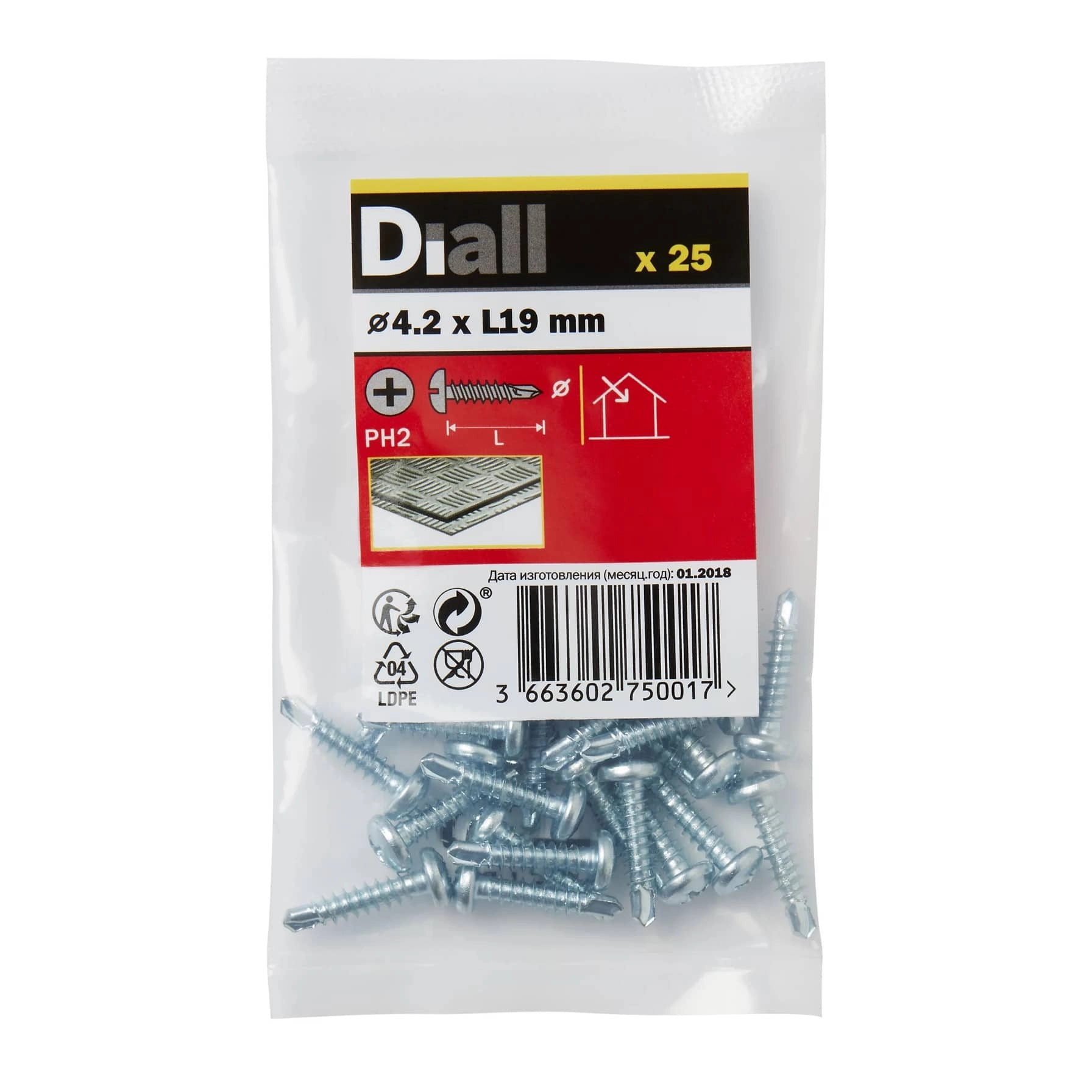 Diall Self Drilling Screw - 19 mm 4.2 mm