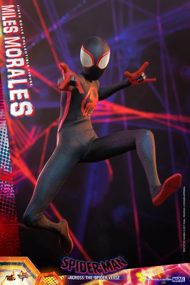 Miles G Morales - Spider-Man: Across the Spider-Verse Sixth Scale Action Figure - LED light-up Prowler gauntlets