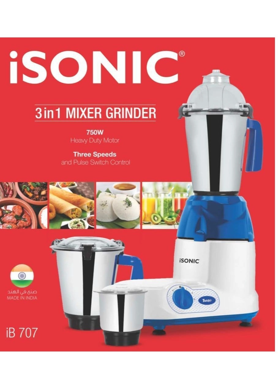 3-in-1 Mixer Grinder - 1.5 L 750 W
