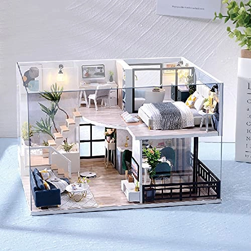 DIY Miniature Dollhouse Kit - 3D Wooden LED Light