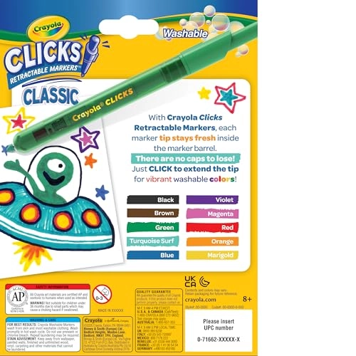 Clicks Retractable Tip Markers - Multi Retractable Tip
