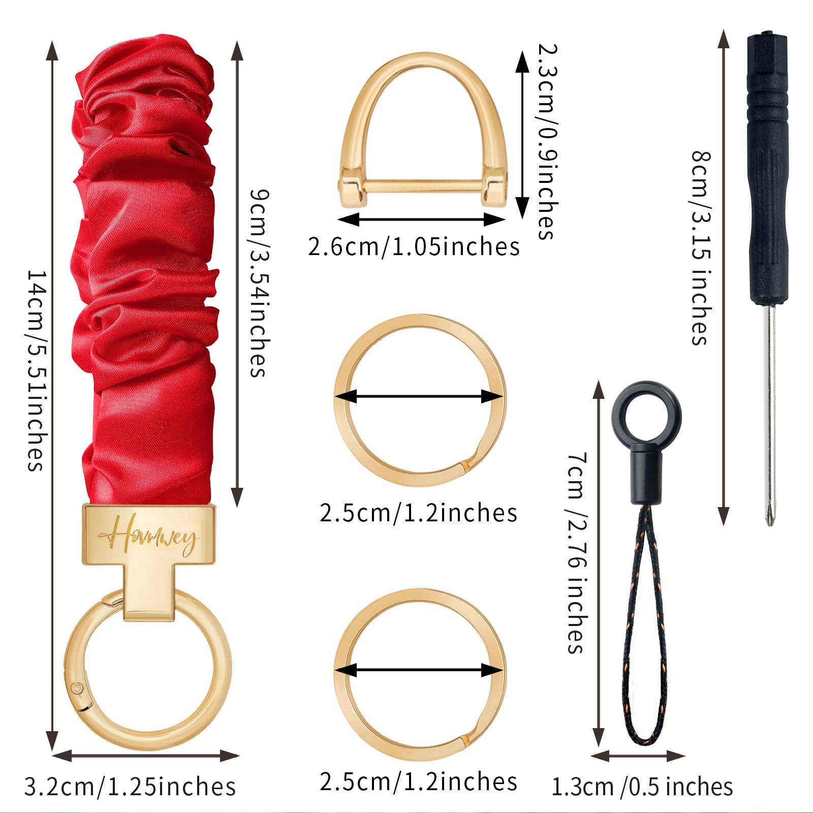 Stretchy Scrunchie Keychain Wristlet - Fun