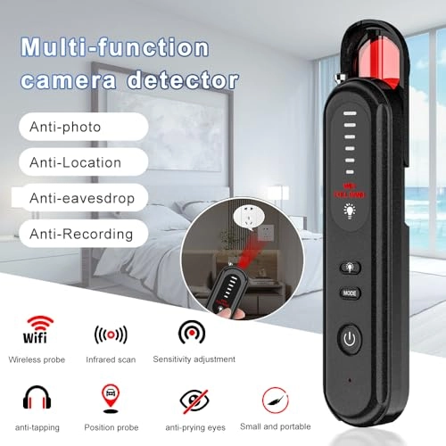 Hidden Camera Detector - 6 Levels Sensitivity 3 Detection Modes Portable