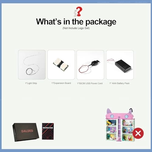 LED Lighting Kit for LEGO Gabby's Dollhouse 10788 - Plastic 1