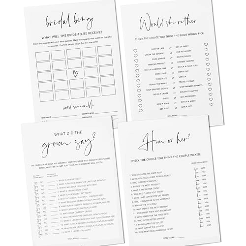 Bridal Shower Games - English Adult 30