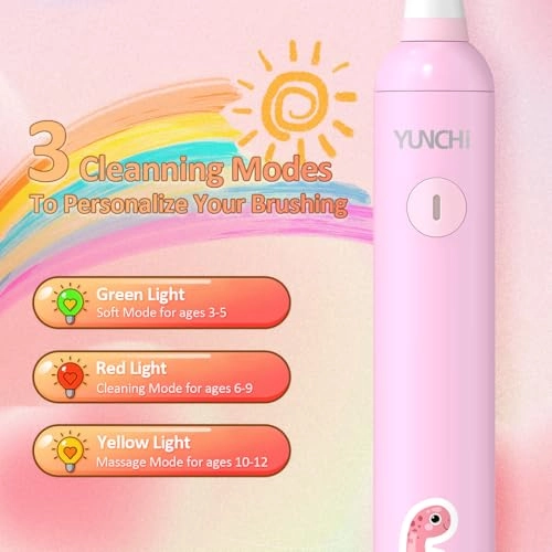 Children's Electric Toothbrush - 2 Minute Timer IPX7 Waterproof