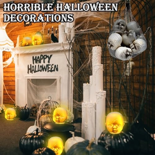 Halloween Baby Doll Head - 12 Pcs Halloween