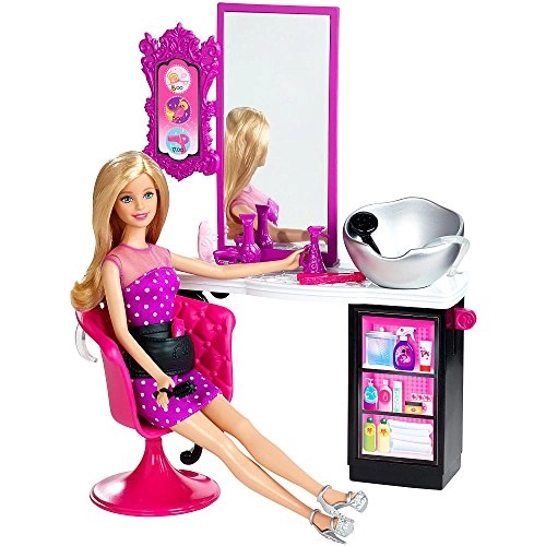 Malibu Ave Salon Playset - Doll Included Working Water Sprayer