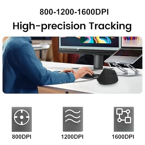 Vertical Mouse - 2.4G Wireless Bluetooth 5.2