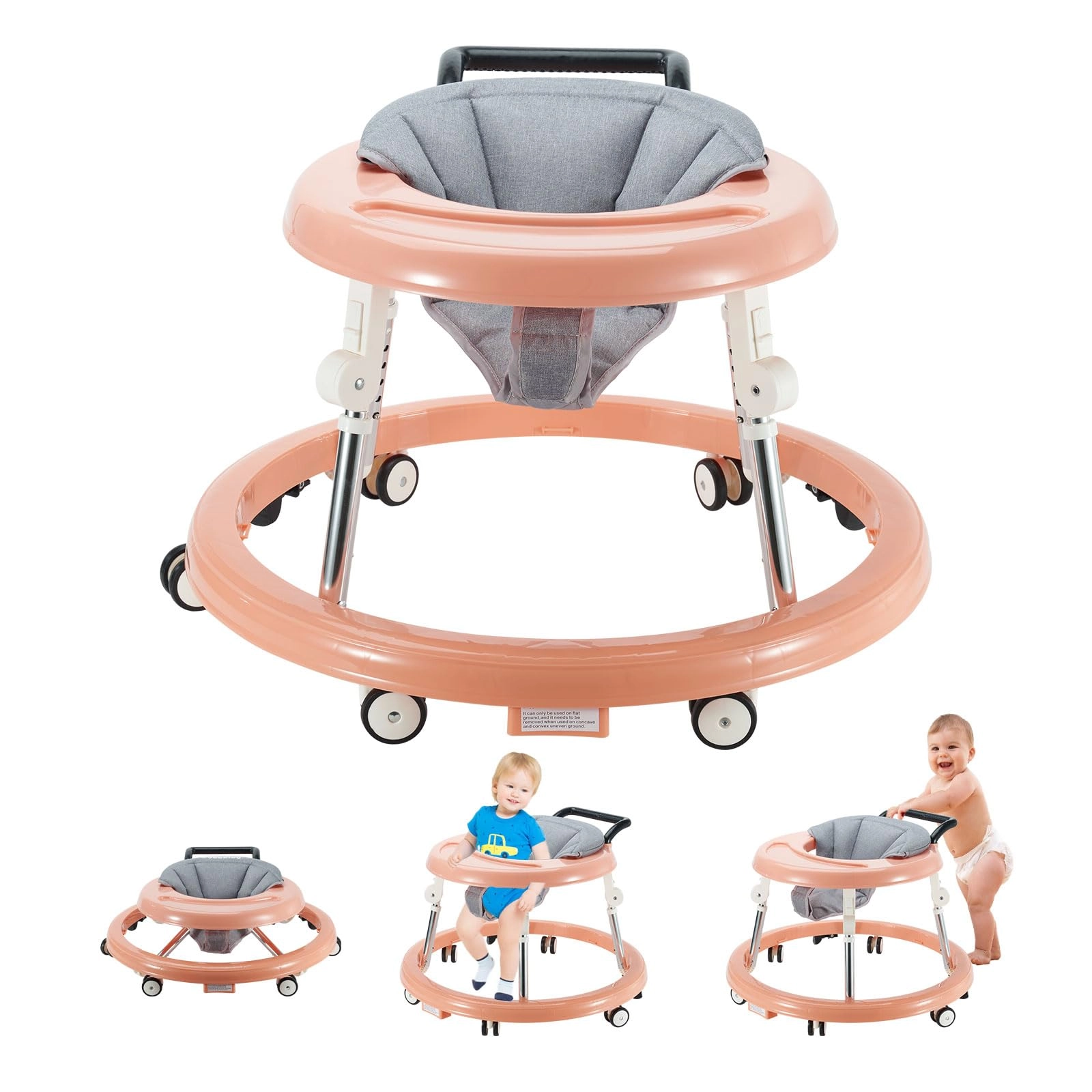 Baby Walker - Foldable 5-Position Height Adjustable