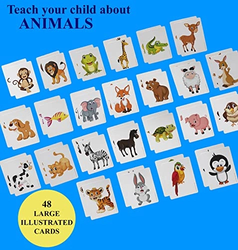 Animal Matching Cards - 3 years and up 100 pieces